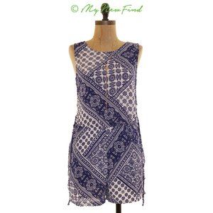 Mimi Chica Nordstrom Juniors Romper Size S Side Ties Blue Floral NEW  B87